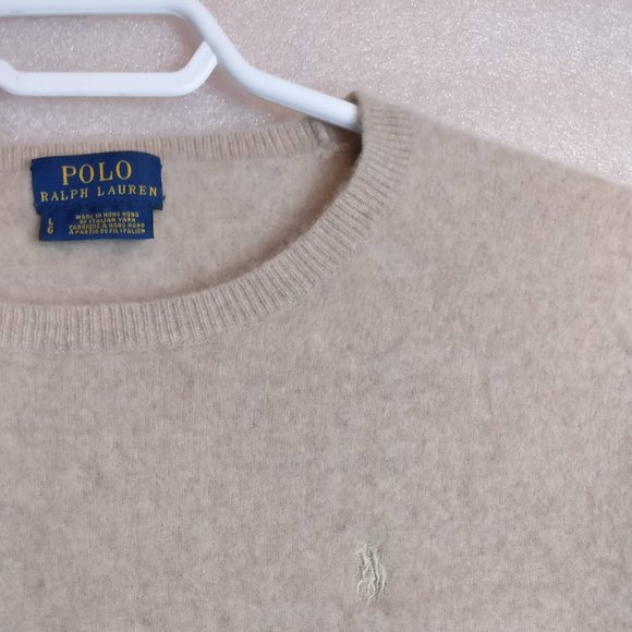 POLO RALPH LAUREN Italian Yarn Wool-Cashmere blend Woman sweater L +measurement - Picture 2 of 4